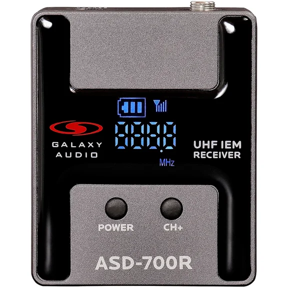 Galaxy Audio ASD-700R Digital UHF IEM Receiver Frequency CODE B6 571-585 MHz