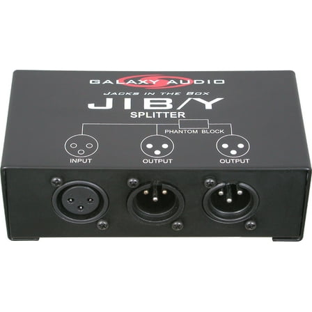 Galaxy Audio JIB/Y Xlr Microphone Splitter Phantom Block Circuitry 2 Inputs New