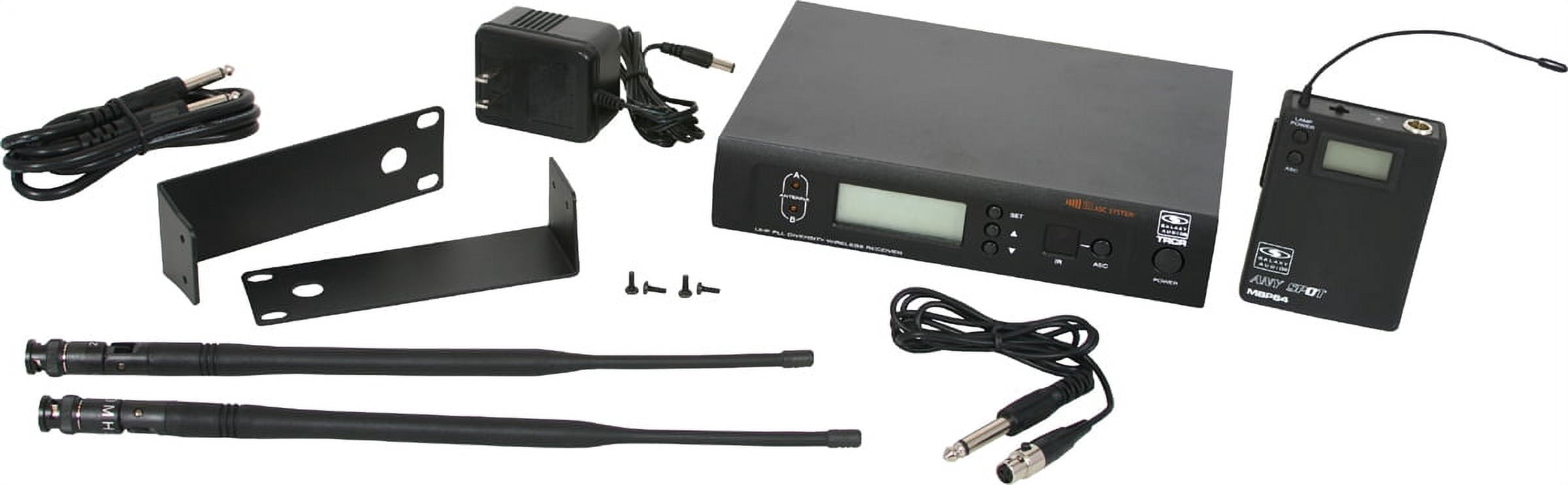 Galaxy Audio TRCR/64GTR Guitar System W/ 120 Channel Recvr & Guitar Cable New