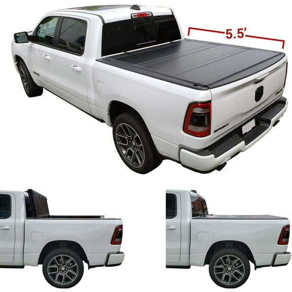 Galaxy Auto Low Profile Hard Tri-Fold for 2015-23 Ford F150 5.5' Bed - Flush Mount Trifold Truck Bed Tonneau Cover