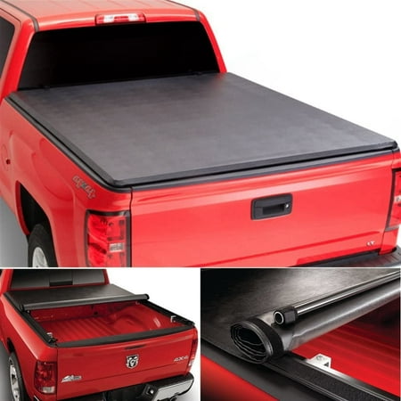 Galaxy Auto Soft Roll-Up for 2005-15 Toyota Tacoma 5' Bed (Fleetside Models Only) - Black Roll Up Truck Bed Tonneau Cover