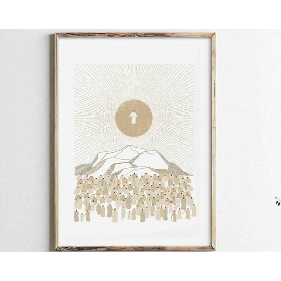 Christ Second Coming, Clouds Of Heaven Bible Wall Art, Christian Modern Print Bible Sketch Gift, Revelation Wall Art, Modern Wall Decor, 8x12 UNFRAMED