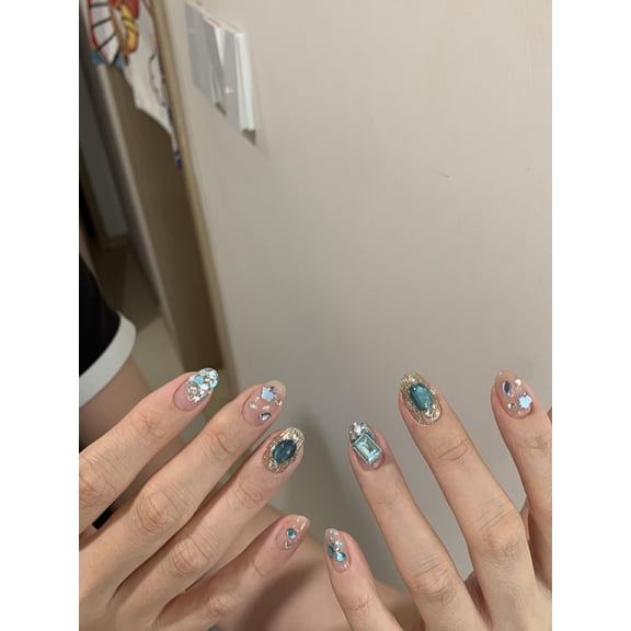 [Galaxy Bay K9 Diamond] Purely hand-worn armor, short, medium, high-end ins style manicure, fake nail patch patch