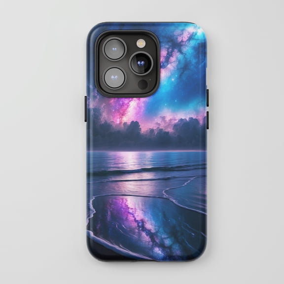 Galaxy Beach For All iPhone Series Tough Phone Case Cosmic