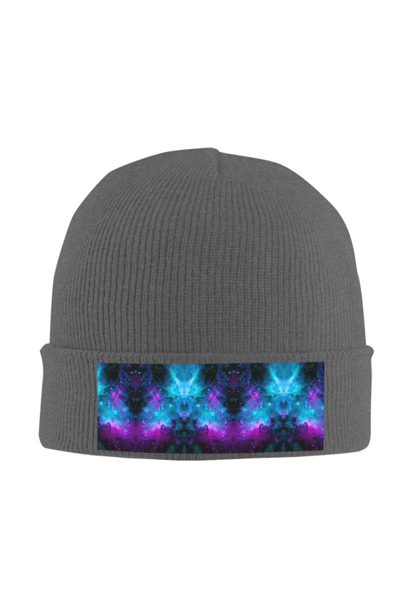 Galaxy Beanie Hat Knit Hat Skull Cap for Men Women Winter Hat Deep Heather
