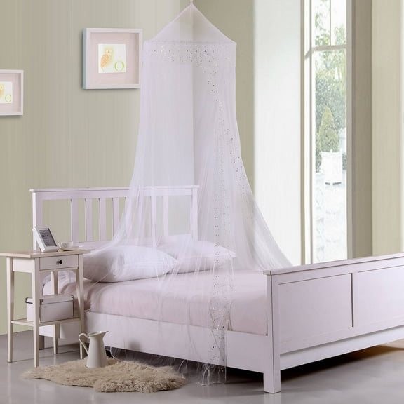 Galaxy Bed Canopy with Collapsible Hoop for Kids