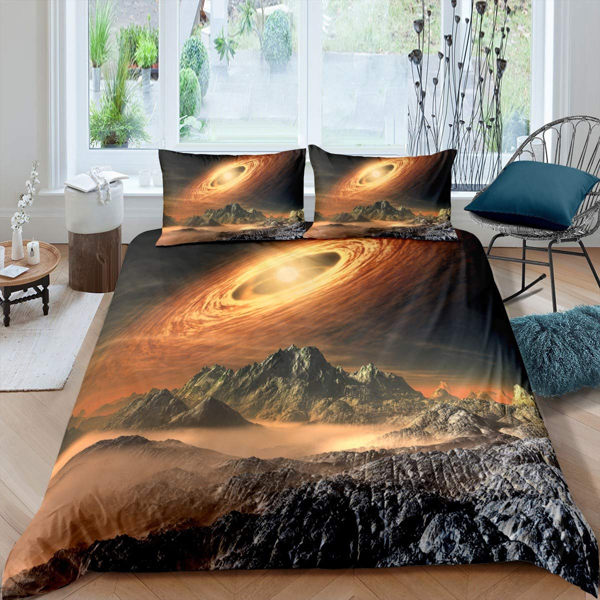 Galaxy Bedding Sets Full Outer Space Duvet Cover Set Mars Earth
