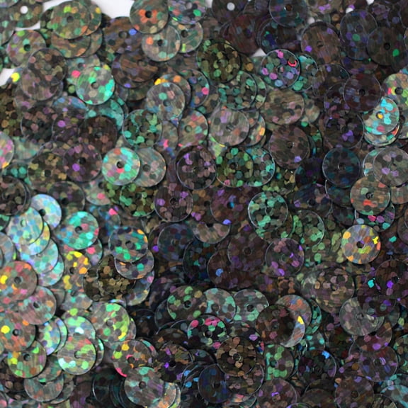 Galaxy Black Sequins 5mm Hologram Glitter Multi Reflective Metallic Made in USA