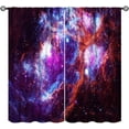 thumbnail image 1 of Galaxy Curtains Fantasy Galaxy Universe Mysterious Nebula Purple Orange Art Print for Kids Girls Boys Bedroom Living Room Rod Pocket Decoration Window Drapes 2 Panels W42xL84in, 1 of 6