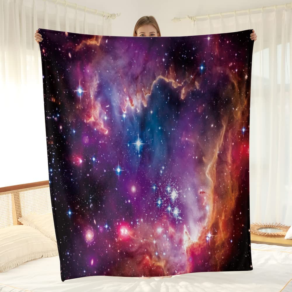 Green Cosmic Space Galaxy Blanket