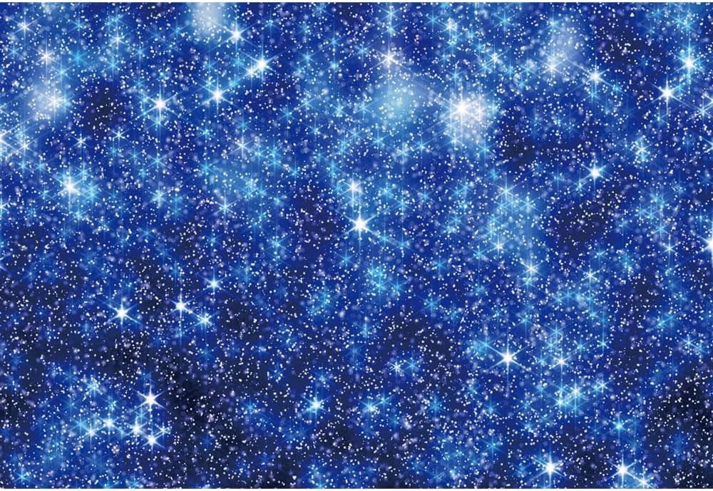 Galaxy Blue Starry Sky Backdrop Twinkle Star Glitter Bokeh Dots ...