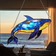 thumbnail image 1 of Galaxy Blue Whale Acrylic Suncatcher: Ocean Home Decor, 1 of 5