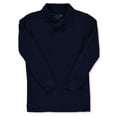 thumbnail image 1 of Galaxy Uniform Boys' Long-Sleeved Pique Polo Shirt Color: navy Size: 4, 1 of 1