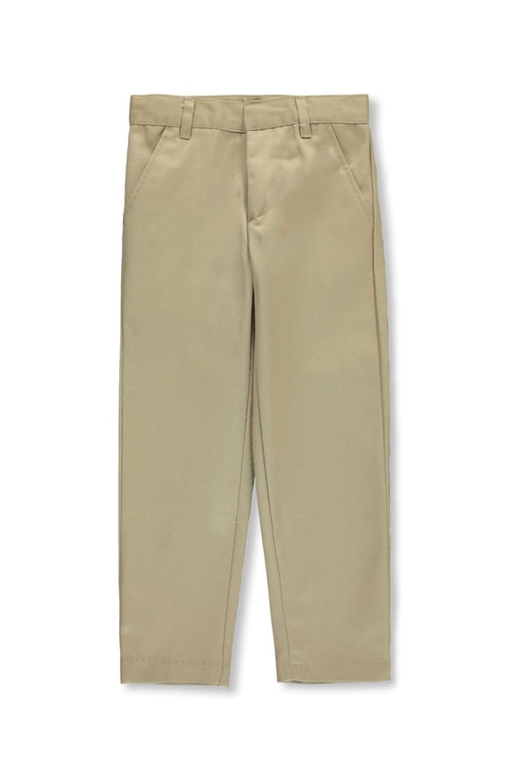 Galaxy Boys’ Flat Front Slim Fit School Uniform Pants Color: khaki Size: 4