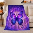 thumbnail image 1 of Galaxy Butterfly Crescent Moon Halloween Living Room Ethereal, Festive Halloween Scene, Warm Flannel Blanket for Living Room and Reading Nook, Art Lovers Halloween Gift, Festive Home Decor, 1 of 9