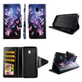 thumbnail image 1 of Galaxy Butterfly Wallet Case for Samsung Galaxy J7 (2018) / J7 Refine / J7 V 2nd Gen / J7 Star Folio Standing Cover Card Slot Money Pocket Magnetic Closure Fashion Flip Pu Leather, 1 of 2