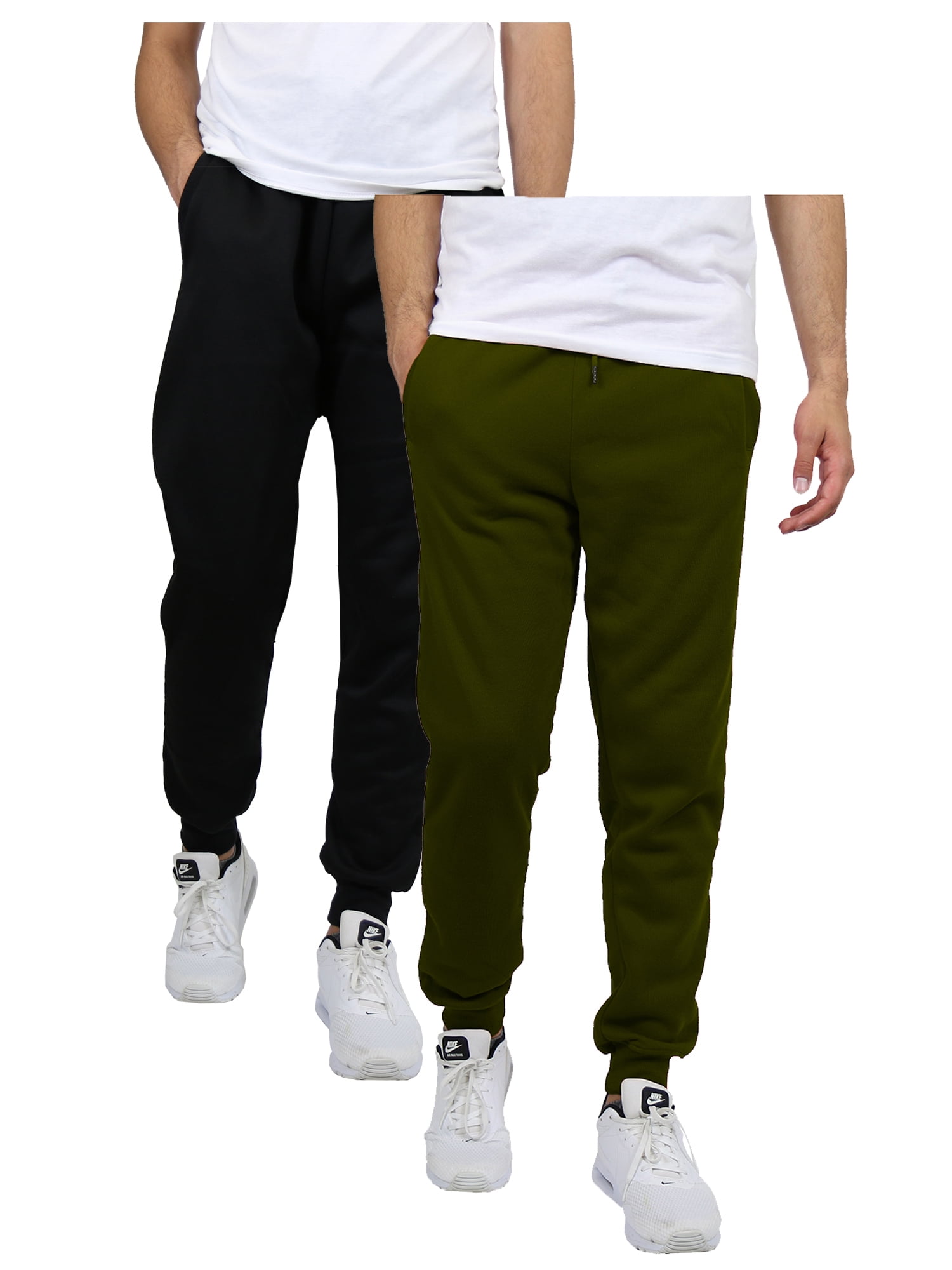 Galaxy by harvic men's hotsell slim fit fleece jogger pants