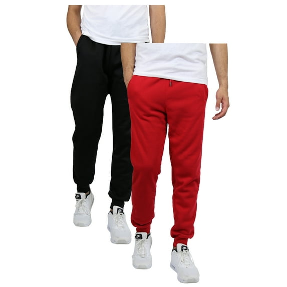 Galaxy By Harvic 2-Pack Men's Fleece Jogger Sweatpants (Sizes: S-2XL)