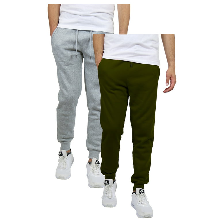 Galaxy by Harvic Men's Fleece-Lined Jogger Sweatpants 2 Pack