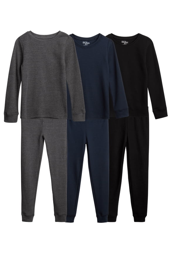 Boys Thermal Set - 6 Piece Waffle Knit Thermal Shirt & Boys Long Underwear (2T-16)