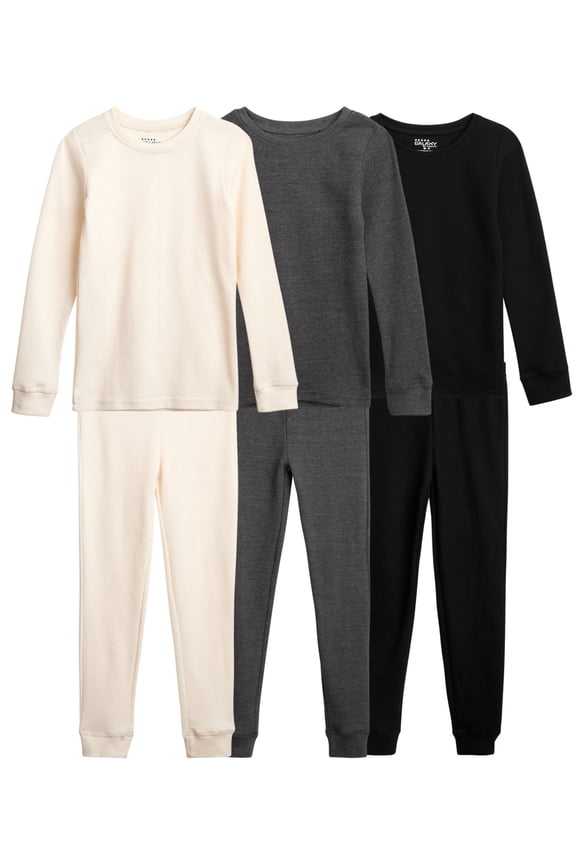 Boys Thermal Set Waffle Knit Toddler Boys Thermal Shirt & Long Underwear 6 Piece