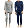 thumbnail image 1 of Galaxy By Harvic Men's 4-Piece Lightweight Thermal Set Of Both A Thermal Top And Bottom (2-Full Sets)(S-2XL), 1 of 3