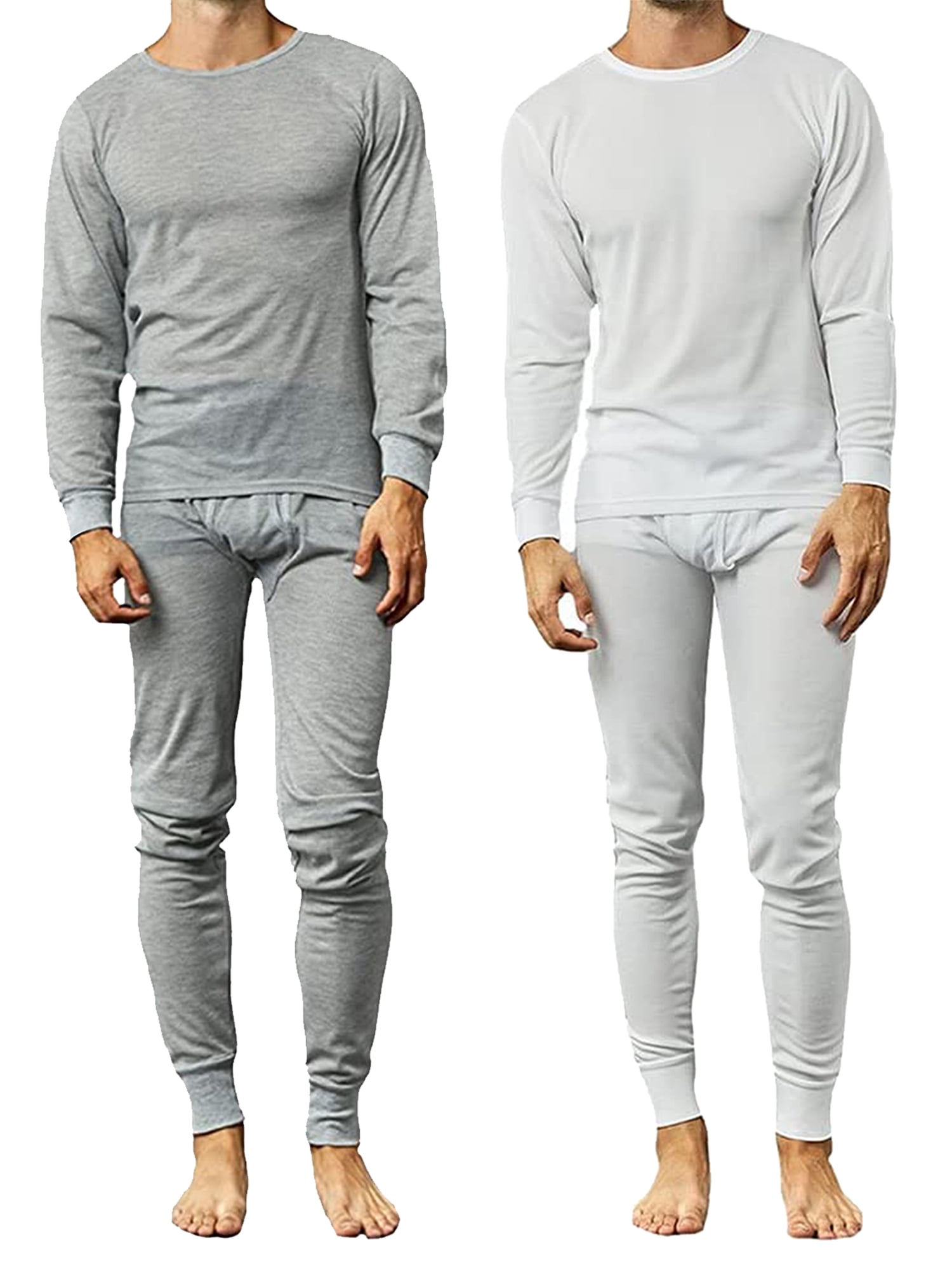Galaxy By Harvic Men's 4-Piece Lightweight Thermal Set Of Both A Thermal  Top And Bottom (2-Full Sets)(S-2XL) 