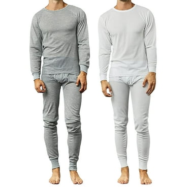 Galaxy By Harvic Men's 4-Piece Lightweight Thermal Set Of Both A Thermal Top And Bottom (2-Full Sets)(S-2XL)