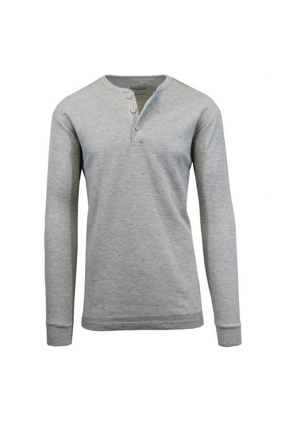 Men's Long Sleeve Thermal Henley Tee (S-3XL)