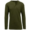 thumbnail image 1 of Galaxy By Harvic Men's Long Sleeve Thermal Henley Tee (S-3XL), 1 of 4