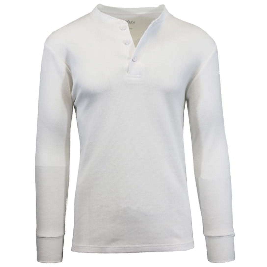 Galaxy By Harvic Men's Crew Neck Long Sleeve Thermal Henley Shirt (S ...
