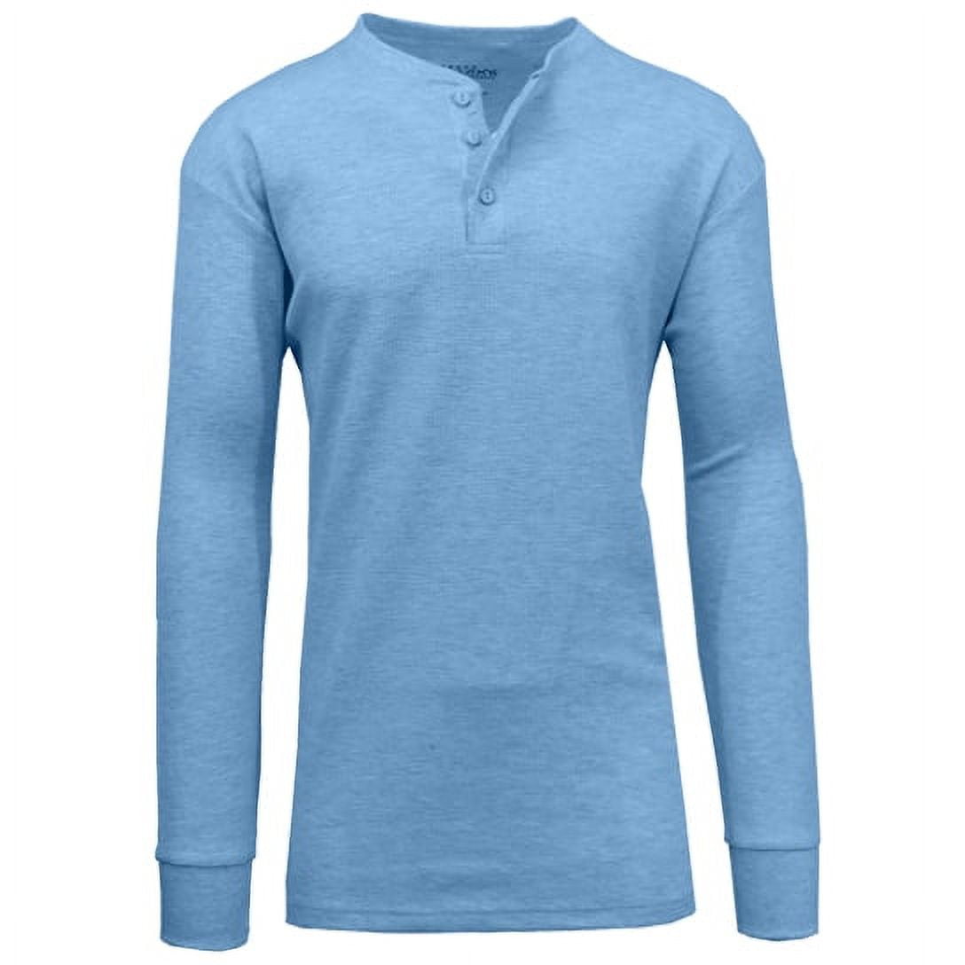 Galaxy By Harvic Men's Long Sleeve Thermal Henley Tee (S-3XL) - Walmart.com