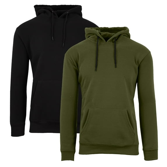 Galaxy By Harvic Mens Heavyweight Fleece Lined Pullover Hoodie 2 Pack(M-2XL)