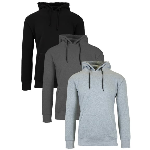 Galaxy By Harvic Mens Heavyweight Fleece Lined Pullover Hoodie 3 Pack(M-2XL)