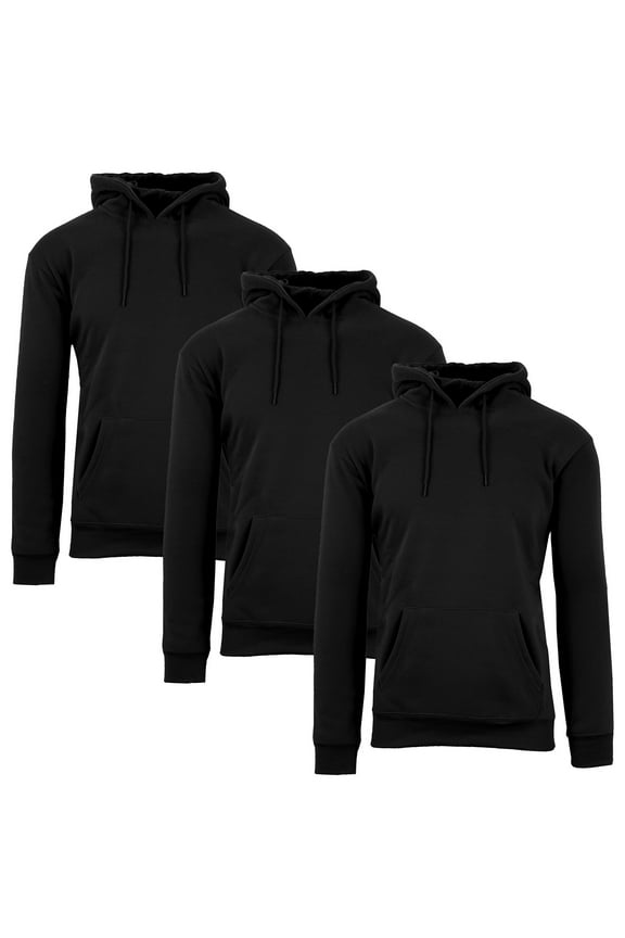 Mens Heavyweight Fleece Lined Pullover Hoodie 3 Pack(M-2XL)
