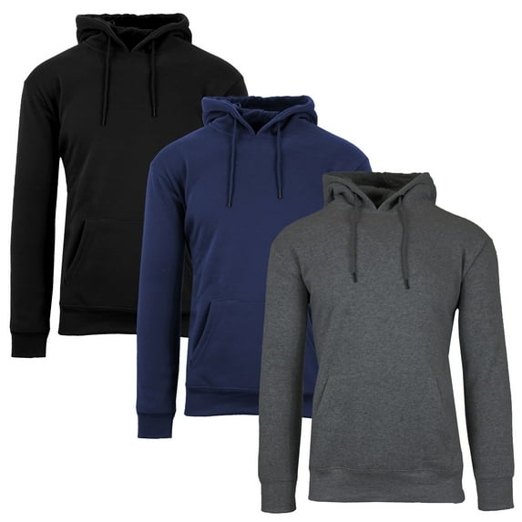 Galaxy By Harvic Mens Heavyweight Fleece Lined Pullover Hoodie 3 Pack(M-2XL)