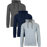 GALAXY BY HARVIC Mens Heavyweight Fleece Lined Pullover Hoodie 3 Pack(M-2XL)