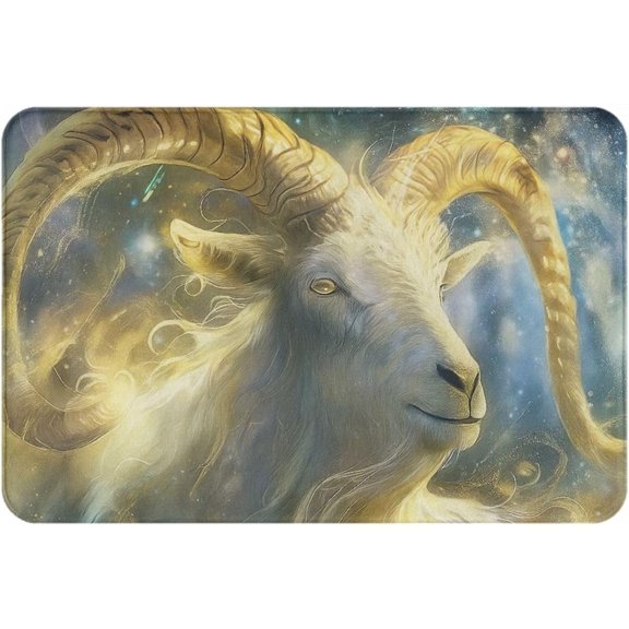 Galaxy Capricorn Floor Mat Non Slip Absorbent Washable Entryway Rugs 16x24in