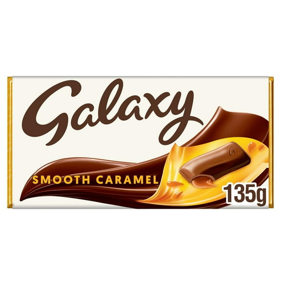 Galaxy Caramel Chocolate Bar 135g (Pack of 4)