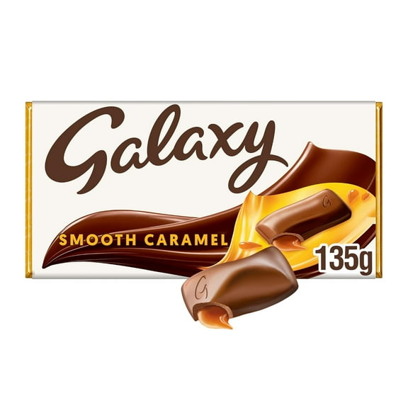 Galaxy Smooth Caramel & Milk Chocolate Bar 135g, Imported from Britain