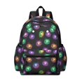 thumbnail image 1 of Galaxy Cat Head Black Pattern Cute School Backpack with Padded Back and Adjustable Shoulder Straps 13.4"x11"x4.7", 1 of 5