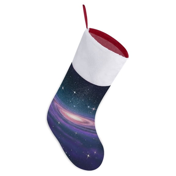 Galaxy Christmas Stocking 45 Inch Xmas Stock for Family Holiday Christmas Party Decor