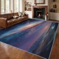 Blue Pattern Rug Sample Galaxy Cosmos Area Rugs, Blue Outer Space Starry Sky Pattern Carpet ...