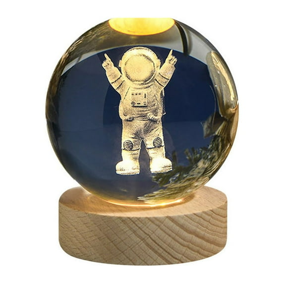 Galaxy Crystal Ball Night Light, Crystal Lamp for Bedroom Decor, Astronomy Decor Space Gifts for Teens Boys and Girls, Galaxy Model