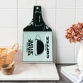 thumbnail image 1 of Galaxy Cutting Board, Come to the Dark Side We Have Coffee Funny Words Space Clash Between Black White, Tempered Glass Cutting and Serving Board, Wine Bottle Shape, Black White, by Ambesonne, 1 of 5