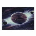 thumbnail image 1 of Galaxy Cutting Board, Outer Space Theme Planets Saturn Mars Neptune Science Fiction Solar Scene Artprint, Decorative Tempered Glass Cutting and Serving Board, Small Size, Mauve Purple, by Ambesonne, 1 of 1