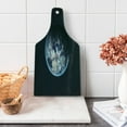 thumbnail image 1 of Galaxy Cutting Board, Planet Earth Outer Space Scenery of Globe Orbit Discovery Universe Art Print, Tempered Glass Cutting and Serving Board, Wine Bottle Shape, Dark Blue Grey, by Ambesonne, 1 of 5