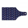thumbnail image 1 of Galaxy Cutting Board, Repetitive Pattern of Cartoonish Astronauts Rockets and Planets Outer Space, Decorative Tempered Glass Cutting and Serving Board, in 3 Sizes, by Ambesonne, 1 of 2