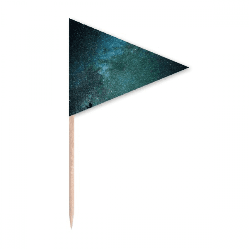 Galaxy Dark Stars Clouds Art Deco Fashion Toothpick Triangle Cupcake ...