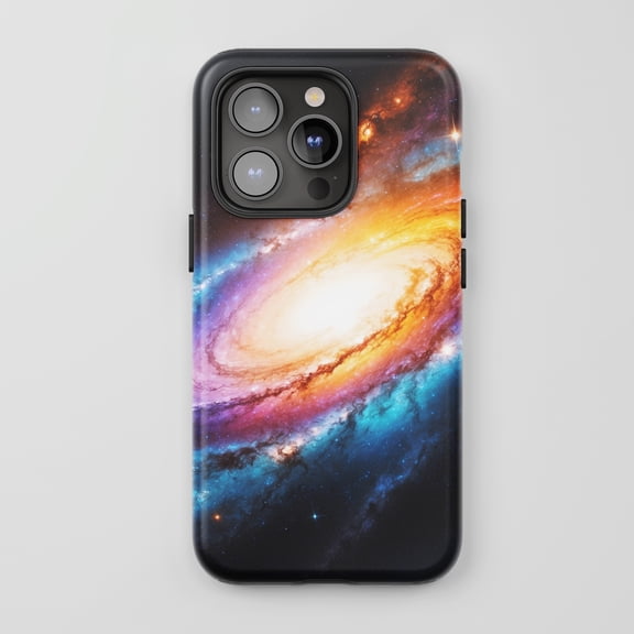 Galaxy Design For All iPhone Series Tough Phone Case Space Art Blue Orange Purple